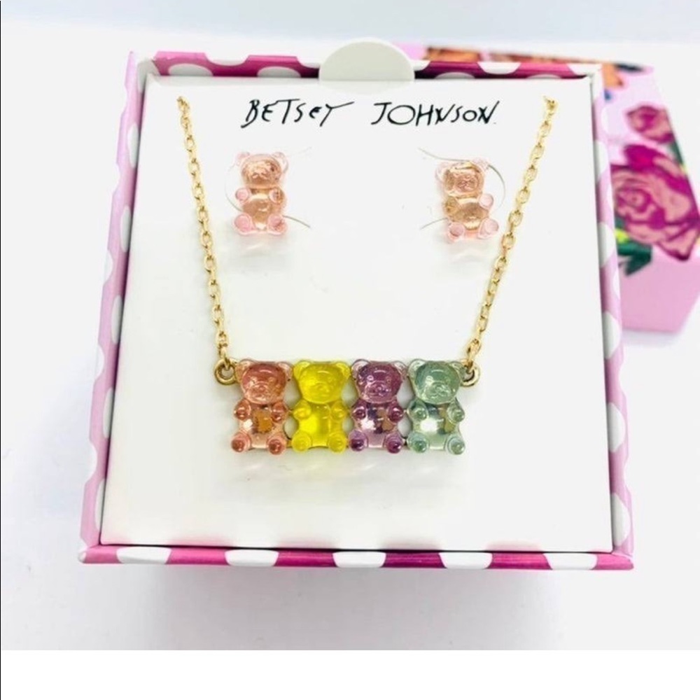 NEW Betsey Johnson Pastel Gummy Bear Set - Picture 2 of 3
